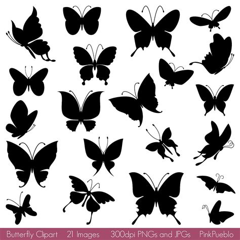 Flower Sillhouette Butterfly Silhouettes Clipart Clip Art Butterfly