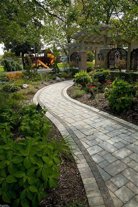 Our home had a simple walkway with cement pavers, which proved to be a hassle when we mowed the lawn. trellis walkway water fountain - Google Search | Walkway ...