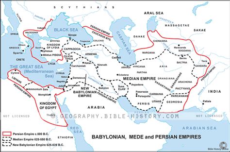 Babylonian Mede And Persian Empires Basic Map Dpi Year