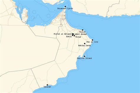 Large Detailed Tourist Map Of Oman Images