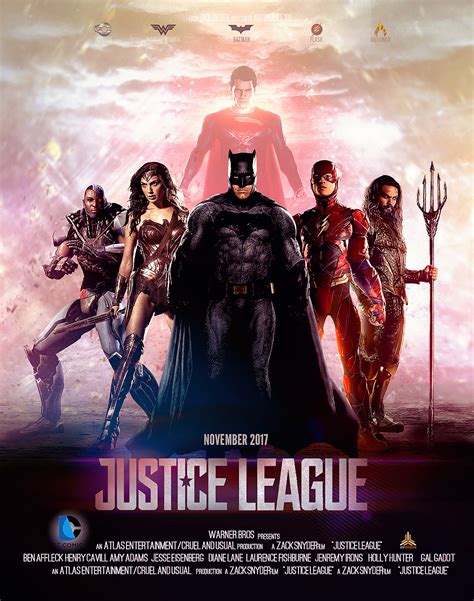 Justice League 2017 Movie Poster On Behance