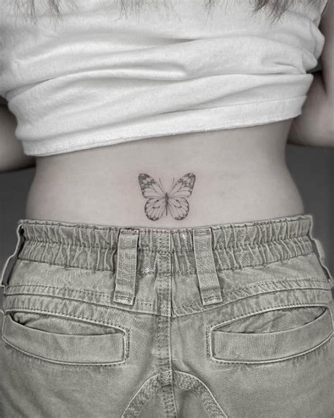 Butterfly Tattoo On Lower Back By K