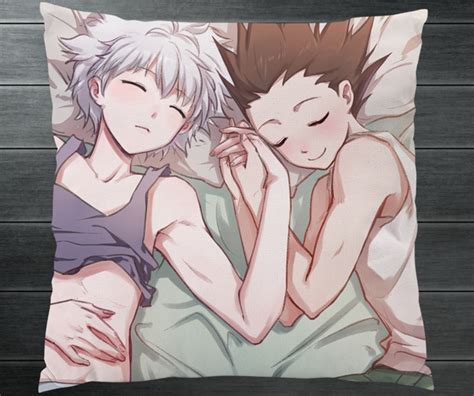 Hunter X Hunter Killua Zoldyck Gon Freecss Yaoi Bl Two Sides Pillowcase Manga Anime Pillow