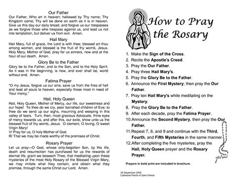 We also have a printable version for personal and group use. 7 Best Images of Printable Rosary Pamphlet Fold - How to ...