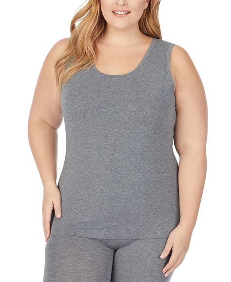 Cuddl Duds Plus Size Softwear With Stretch Reversible Tank Top Macys