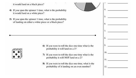 Probability Worksheets 7th Grade