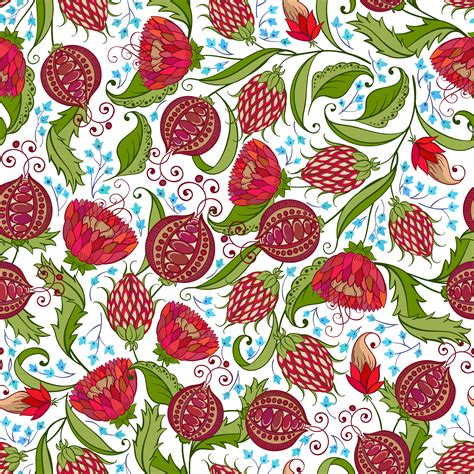 Pomegranate Seamless Pattern 1272286 - Download Free Vectors, Clipart ...