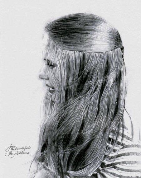 pencil drawing of joan garys wife gary walters long hair styles hair styles
