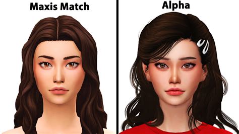 Sims 4 Maxis Match Hair Cc The Sims 4 Maxis Match Cc Sims Hair Sims