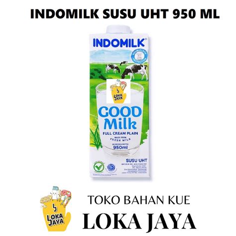 Jual Indomilk Susu Uht Plain 950 Ml Shopee Indonesia