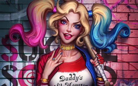 Harley Quinn Artwork Wallpaper HD Movies Wallpapers K Wallpapers Images Backgrounds Photos