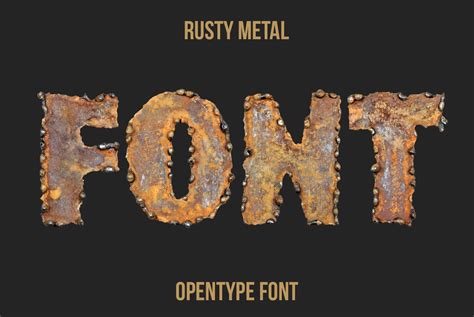Rusty Metal Font On Behance