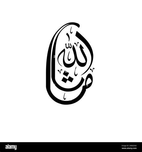 masha allah calligraphie arabe dessin vectoriel image vectorielle stock alamy
