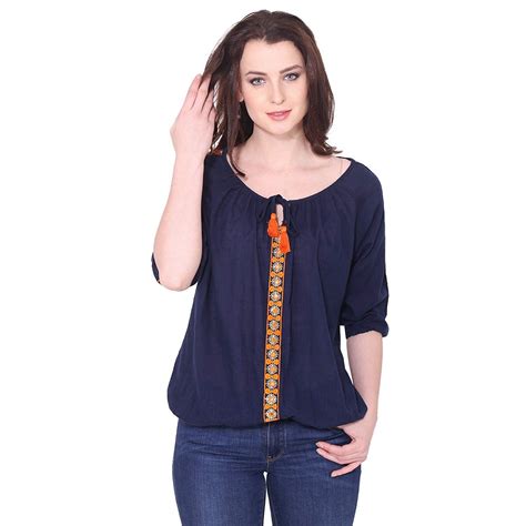 Fabric Cotton Stylish Top Womengirls Tops A Stylish Casual Top With