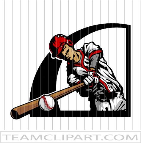 Clip Art Baseball Batter Easy To Edit Vector Images Eps  And Png