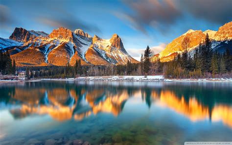 Free Download Alberta Canada Beautiful Winter Reflections Wallpaper
