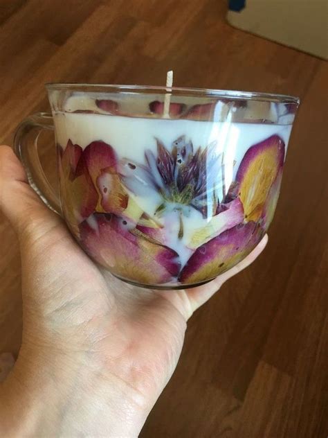 Homemade Pressed Flower Candles Diy Candles With Flowers Candles
