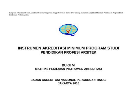 Pdf Instrumen Akreditasi Minimum Program Studi Standar Dan Prosedur Spmi Yang Sesuai