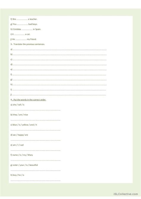 To Be Affirmative Form English Esl Worksheets Pdf And Doc