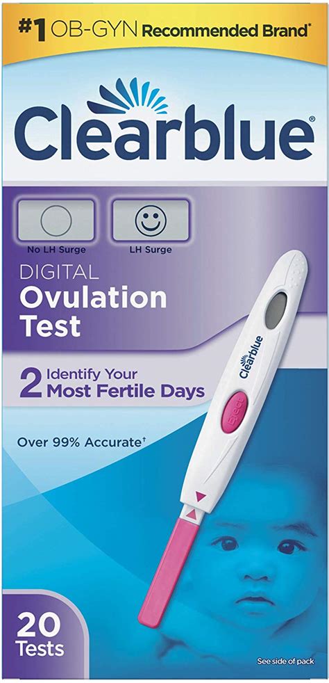 อุปกรณ์ทดสอบการตกไข่แบบดิจิตอล สีชมพูclearblue® Digital Ovulation Test Kit 20 Tests เพิ่มโอกาส