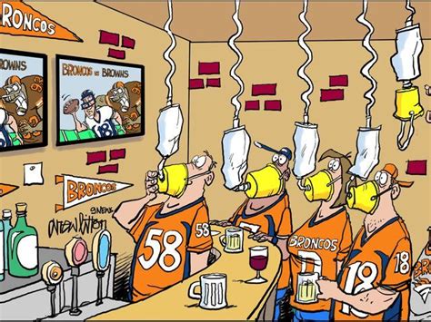 Sports Cartoons From Drew Litton Broncos Cartoon Sports Art