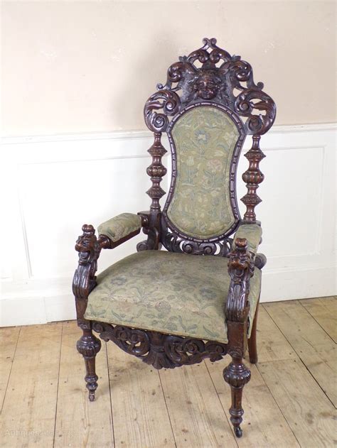 Strictly speaking, armchairs are simply chairs that feature armrests. 19thc Baroque Style Carved Arm Chair - Antiques Atlas ...