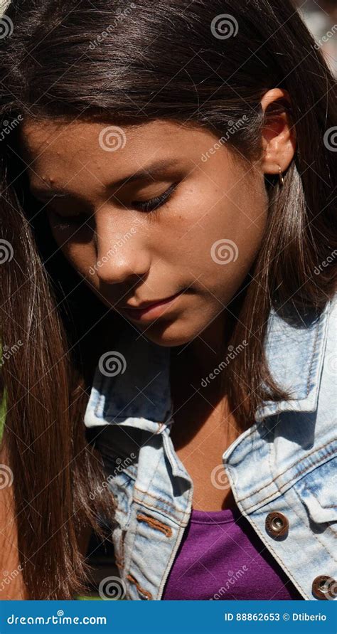 Sad And Lonely Teen Girl Stock Image Image Of Young 88862653