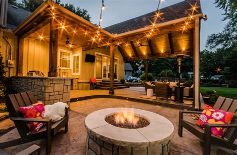 Outdoor Living Space Rustic Patio Kansas City By Artistic Concrete Surfaces