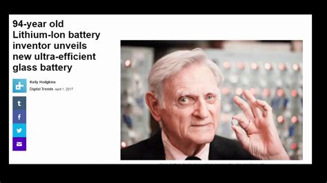 94 Year Old Lithium Ion Battery Inventor Unveils New Ultra Efficient