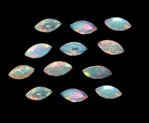 Aaa Welo Ethiopian Opal Marquise Faceted Cut Multi Fire 6x12 Etsy