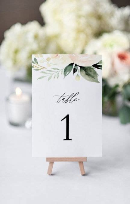 45 Ideas For Wedding Table Numbers Printable Receptions Printable