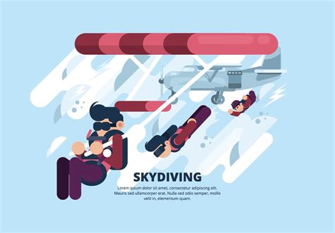 Skydiving Illustration 157043 Vector Art At Vecteezy
