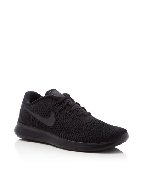 Nike Free Rn Lace Up Sneakers In Black For Men Lyst