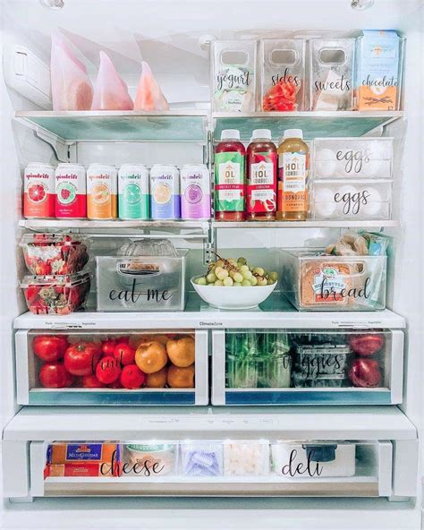 Pin By Anna Hernandez On Home Kitchens In 2020 Fridge Organization