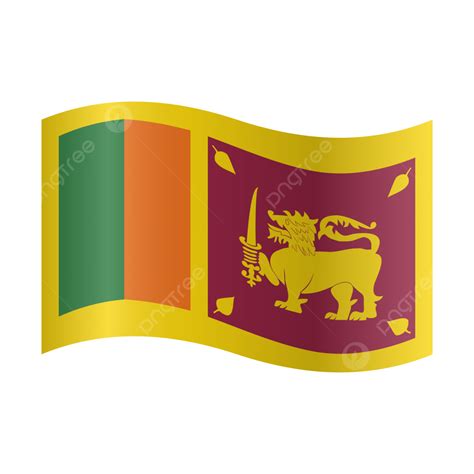 Vector Realistic Illustration Of Sri Lanka Flag Sri Lanka Flag Sri
