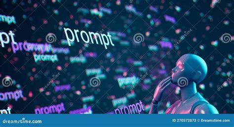 Artificial Intelligence Ai Think About Prompts Stock Image Image Of