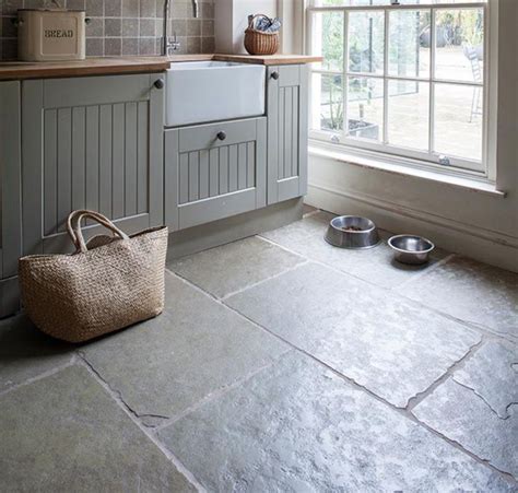 Natural Stone Flooring Adorning Delightful Kitchens Textures Slate