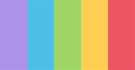 Five Color Rainbow Color Scheme Blue Blue Color