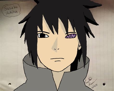 Sasuke With Rinnegan Digitally Colored By Wolfdreamer19