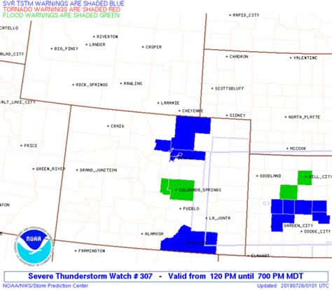 A severe thunderstorm is a a thunderstorm that produces wind gusts to at least 58 mph, hail to at least 1 inch in diamater, or a tornado. Storm Prediction Center Severe Thunderstorm Watch 307