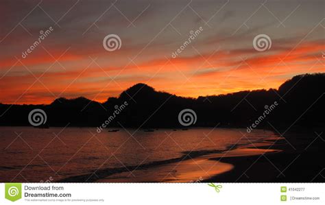 Sunset In Melaque Mexico Stock Image Image Of Melaque 41042277