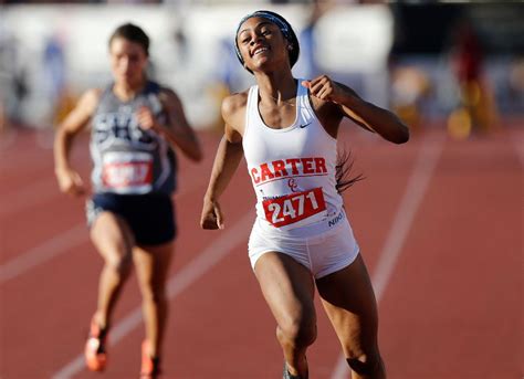 It was her first race since testing positive for a. Carter girls coast to Class 4A state track title