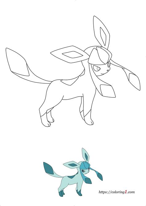 Pokemon Eevee Evolutions Glaceon Coloring Pages Free Coloring Sheets Pokemon