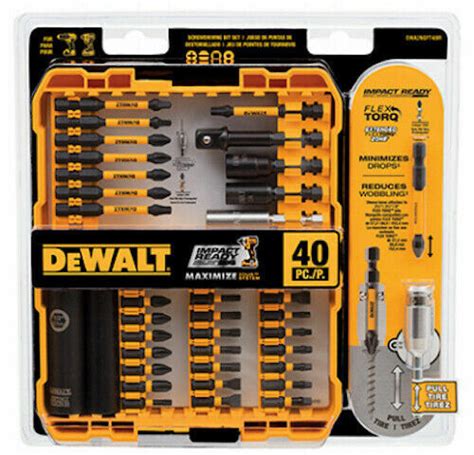 Dewalt Dwa2ngft40ir Impact Drill Bit Set 40 Piece For Sale Online Ebay