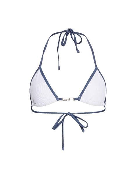 Ava Bikini Top Whitedenim Iamgia In 2022 White Bikini Tops
