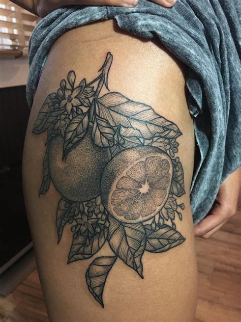 Oranges And Blossoms By Jonathan Martinez At Corvus Tattoo In