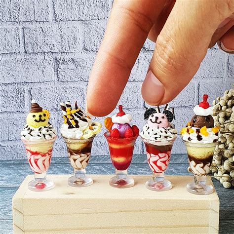 Dollhouse Miniature Ice Cream Parfait Sundae 16 Scale Blythe Etsy
