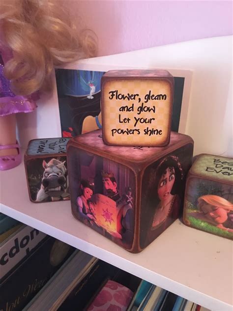 Rapunzel tangled disney girls bedroom light diy decor. Disney Tangled Rapunzel Bedroom decor wooden blocks (from ...