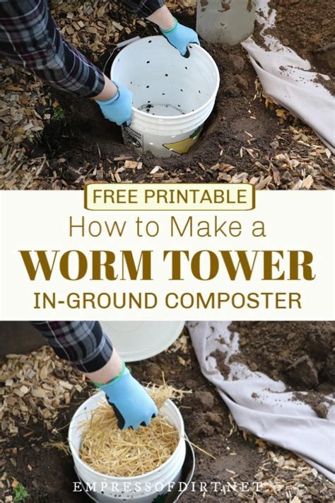 How To Make A Worm Tower In Ground Composter — Empress Of Dirt Veg
