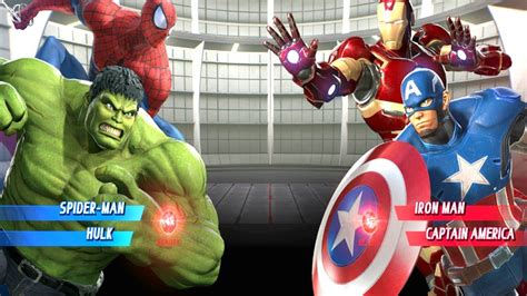 Spiderman And Hulk Vs Iron Man And Captain America Marvel Vs Capcom Infinite Youtube